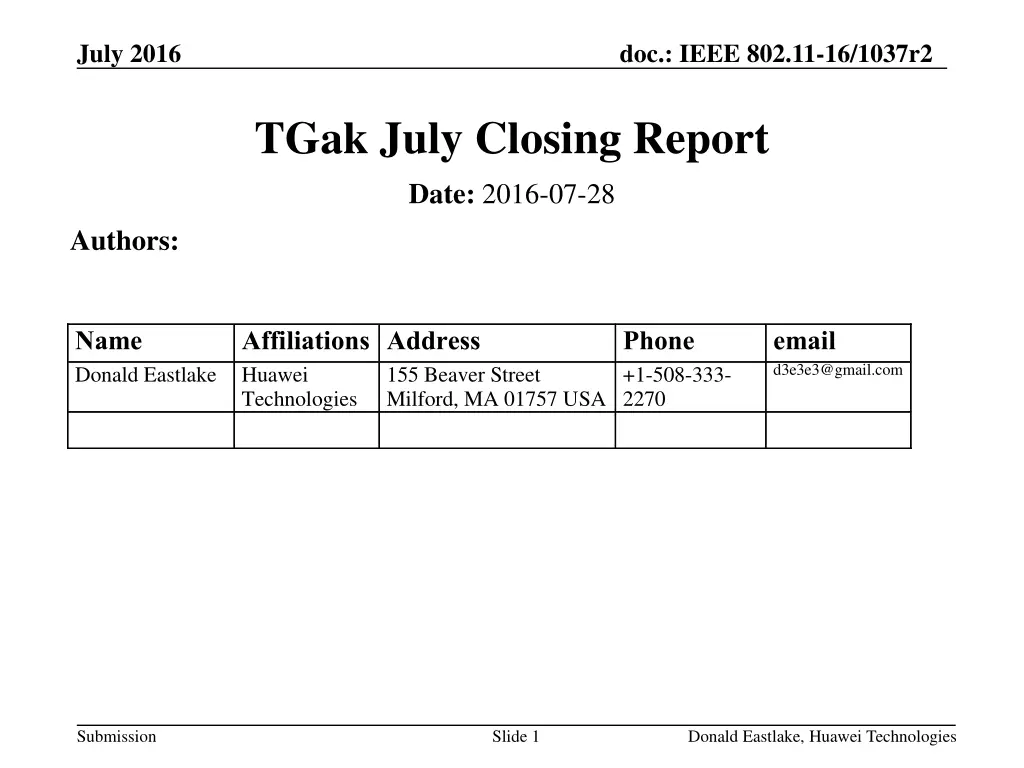 july 2016 n.w