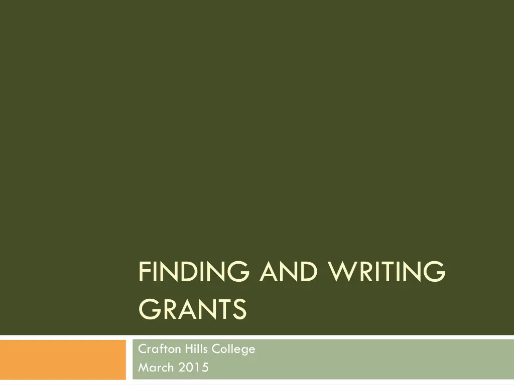 finding and writing grants n.w