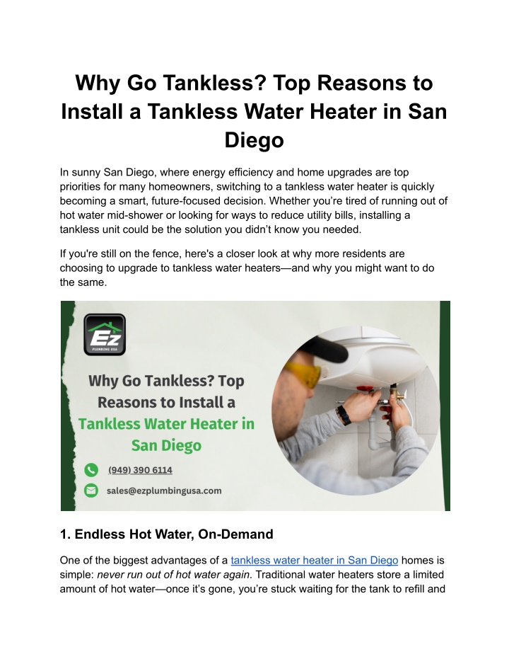 why go tankless top reasons to install a tankless n.w