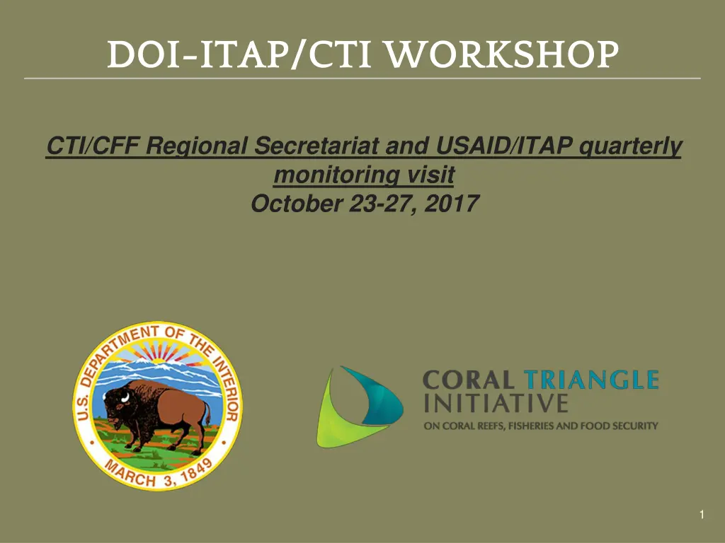 doi itap cti workshop n.w