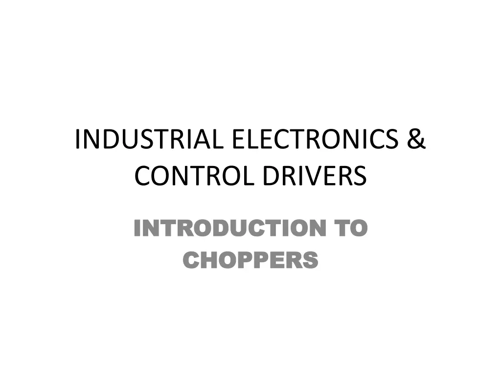 industrial electronics control drivers n.w