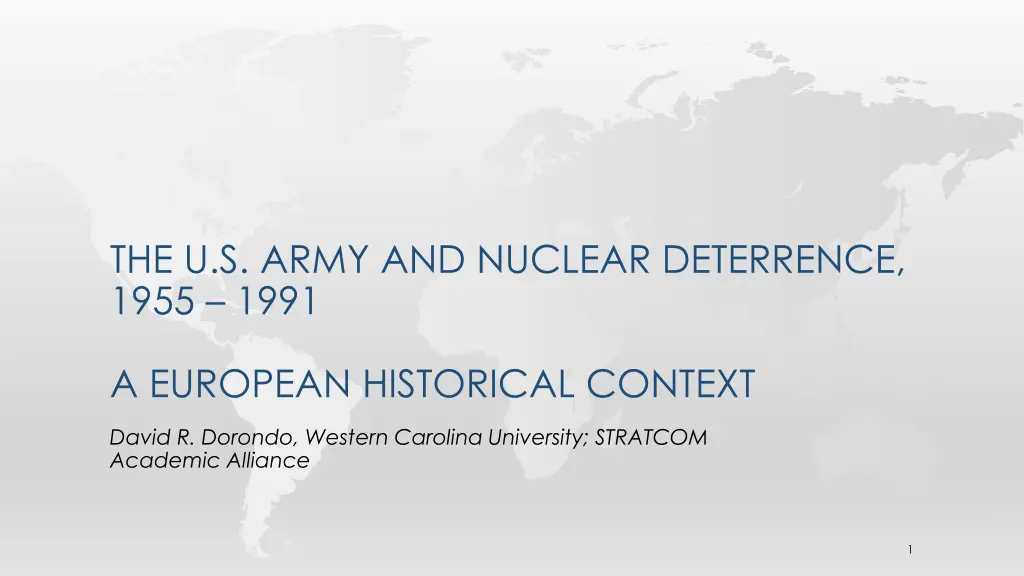 the u s army and nuclear deterrence 1955 1991 n.w