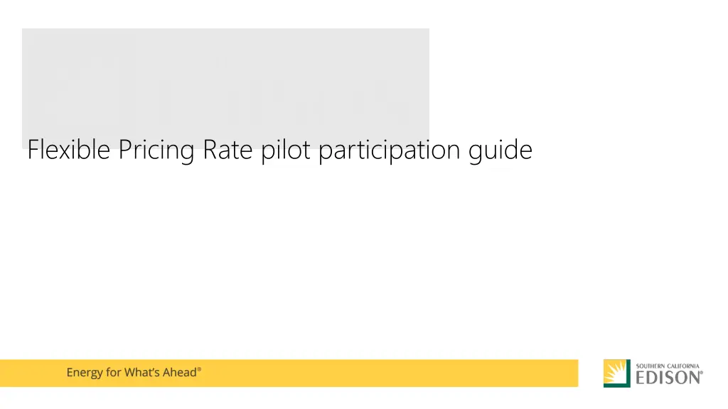 flexible pricing rate pilot participation guide n.w