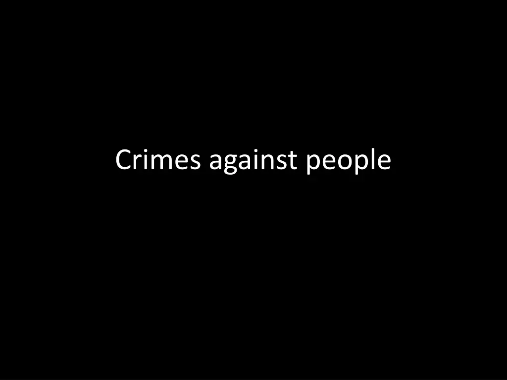 crimes against people n.w
