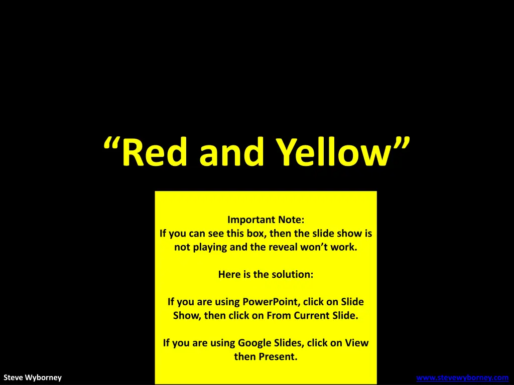 red and yellow n.w