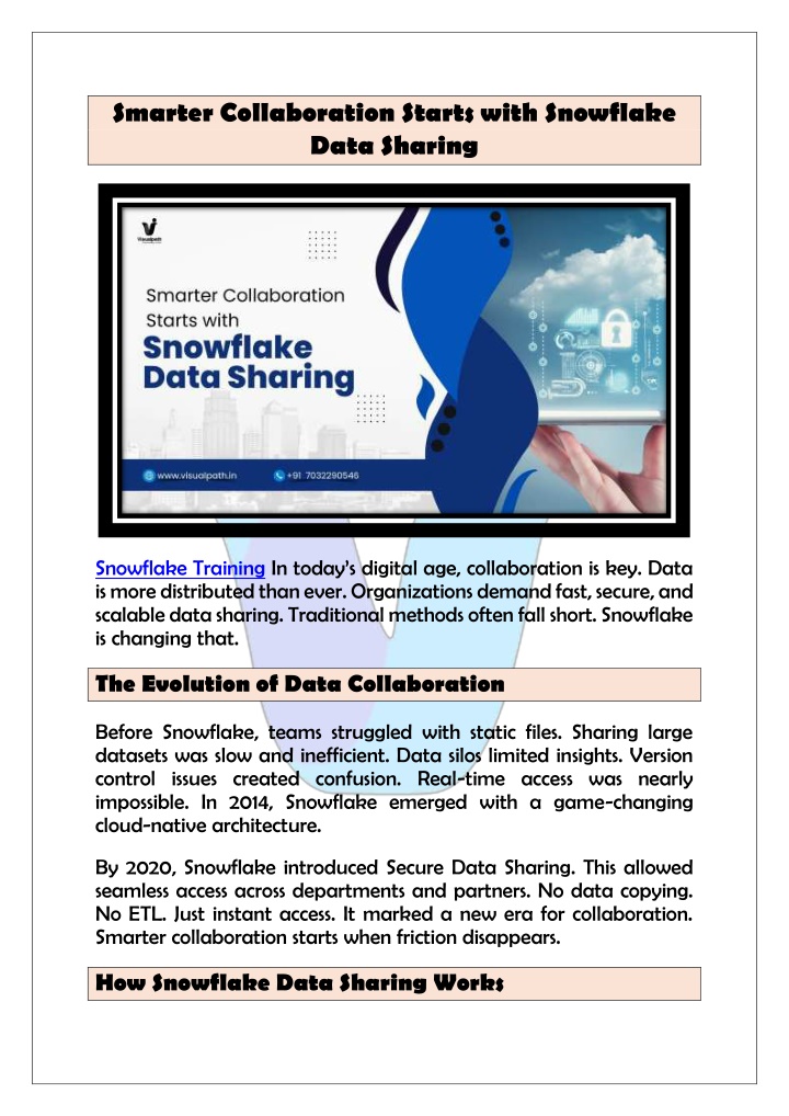smarter collaboration starts with snowflake data n.w