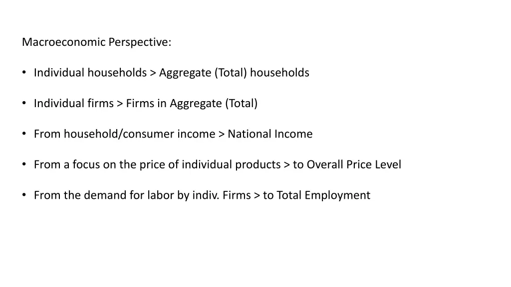 macroeconomic perspective n.w