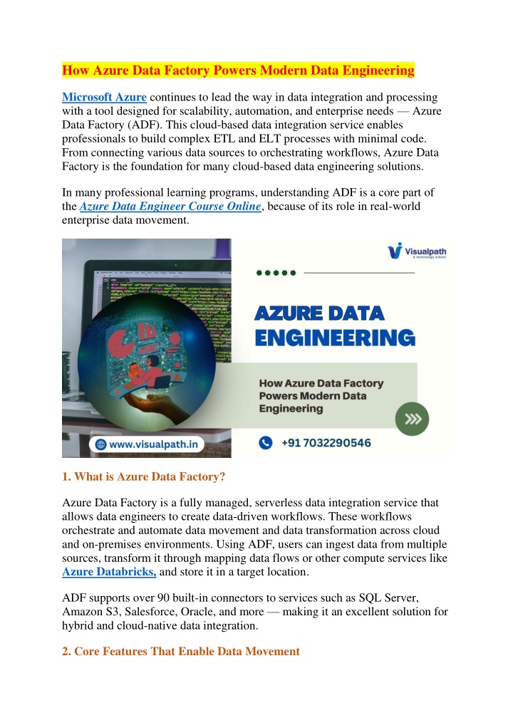 how azure data factory powers modern data n.w