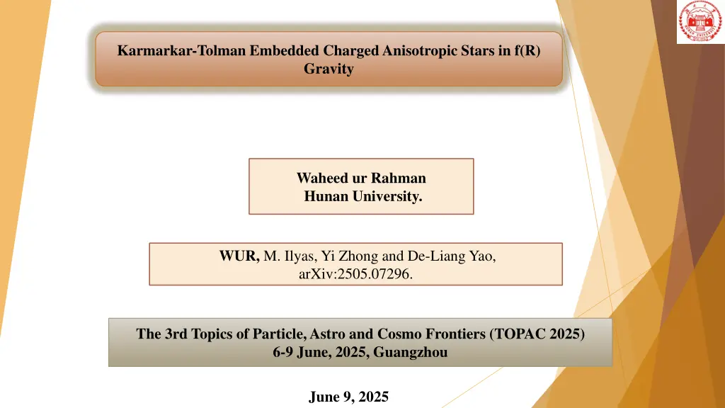 karmarkar tolman embedded charged anisotropic n.w