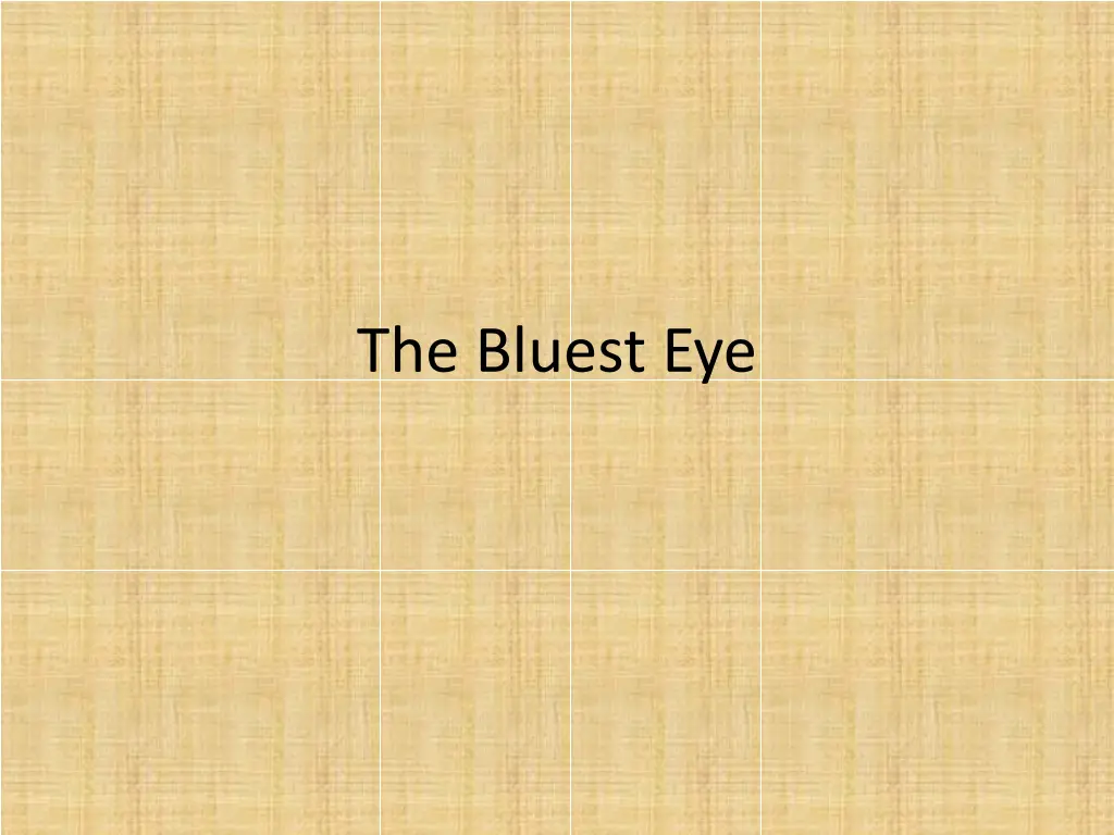 the bluest eye n.w