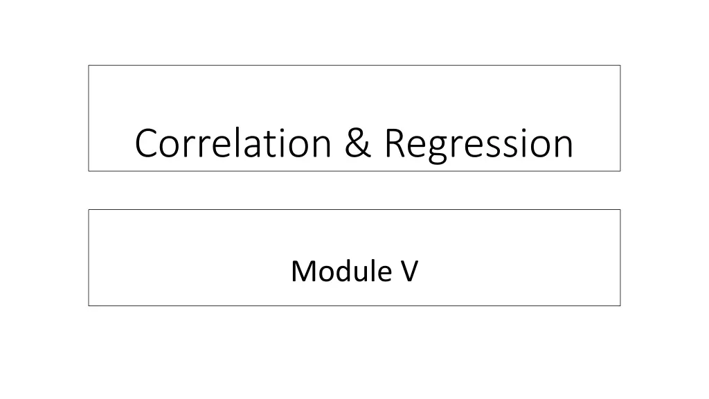 correlation regression n.w