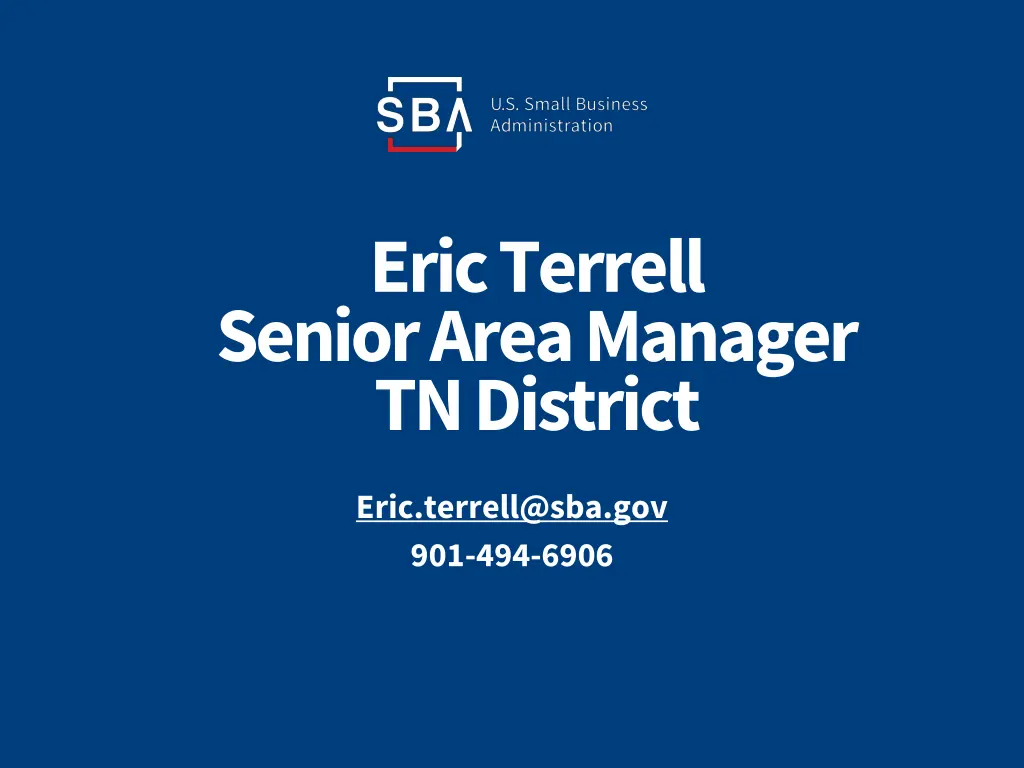 eric terrell senior area manager tn district n.w