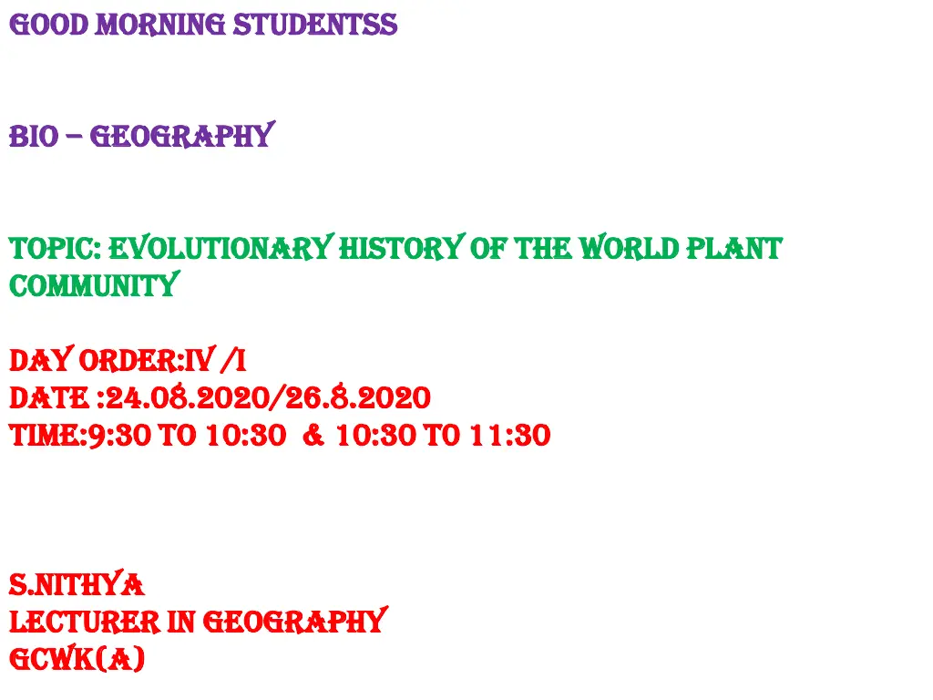 good morning studentss good morning studentss n.w