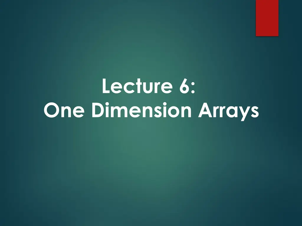 lecture 6 n.w
