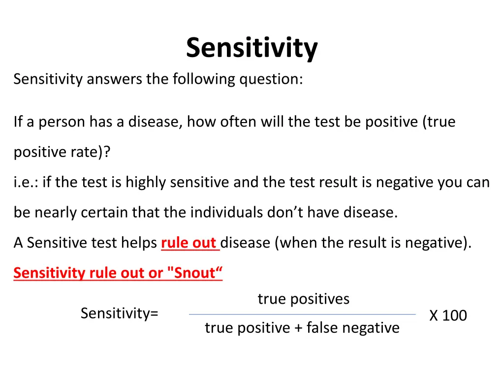 sensitivity n.w