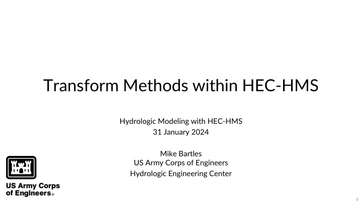 Hydrologic Modeling Methods in HEC-HMS: A Comprehensive Overview