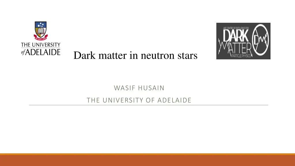 dark matter in neutron stars n.w