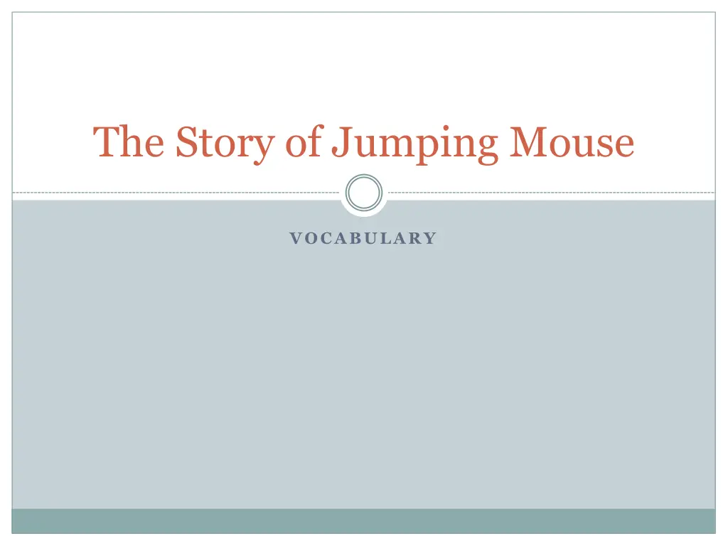 the story of jumping mouse n.w