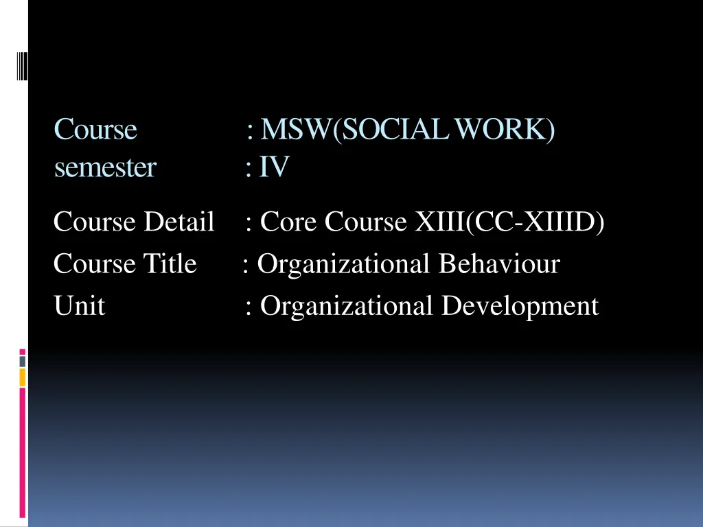 course msw social work semester iv n.w