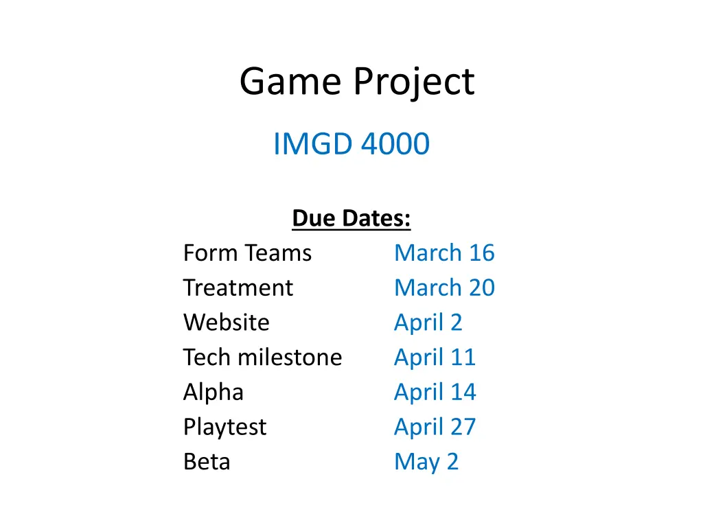 game project n.w