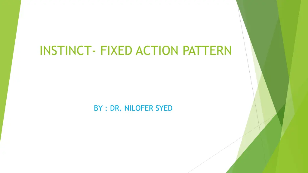 instinct fixed action pattern n.w