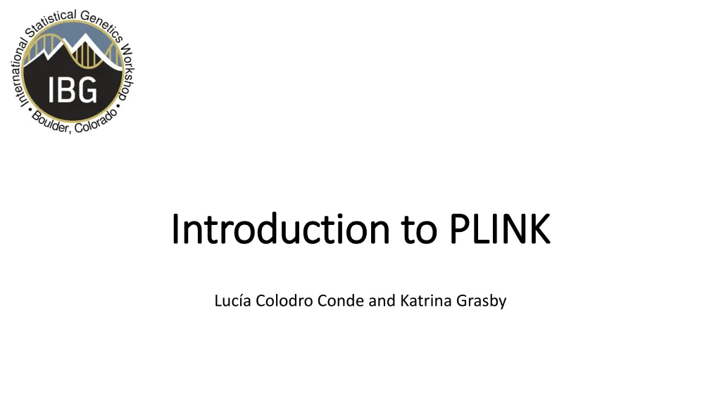 introduction to introduction to plink n.w