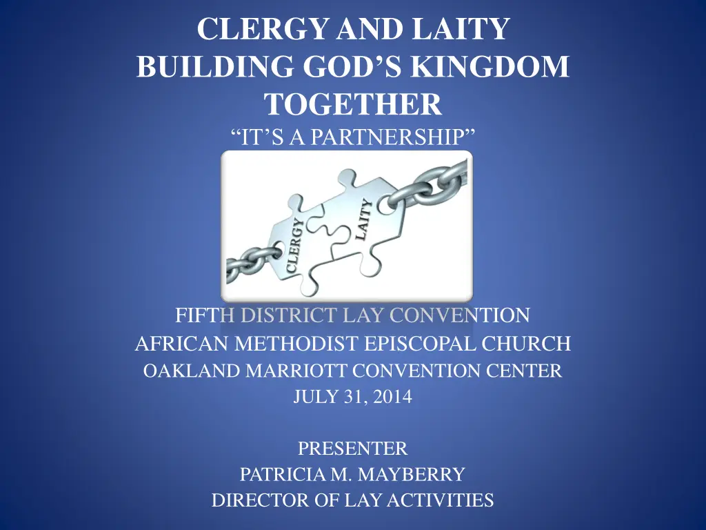 clergy and laity building god s kingdom together n.w
