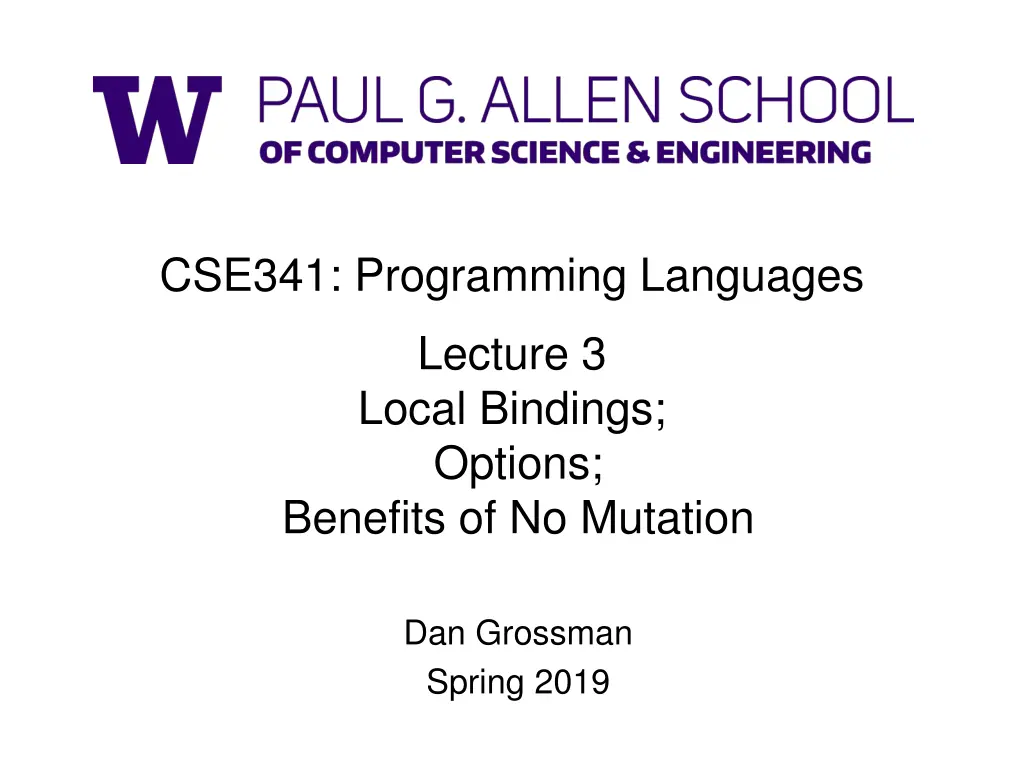 cse341 programming languages n.w