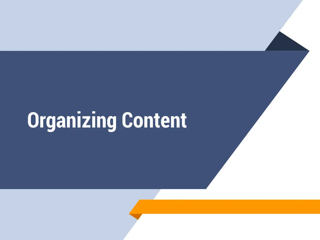 organizing content n.w
