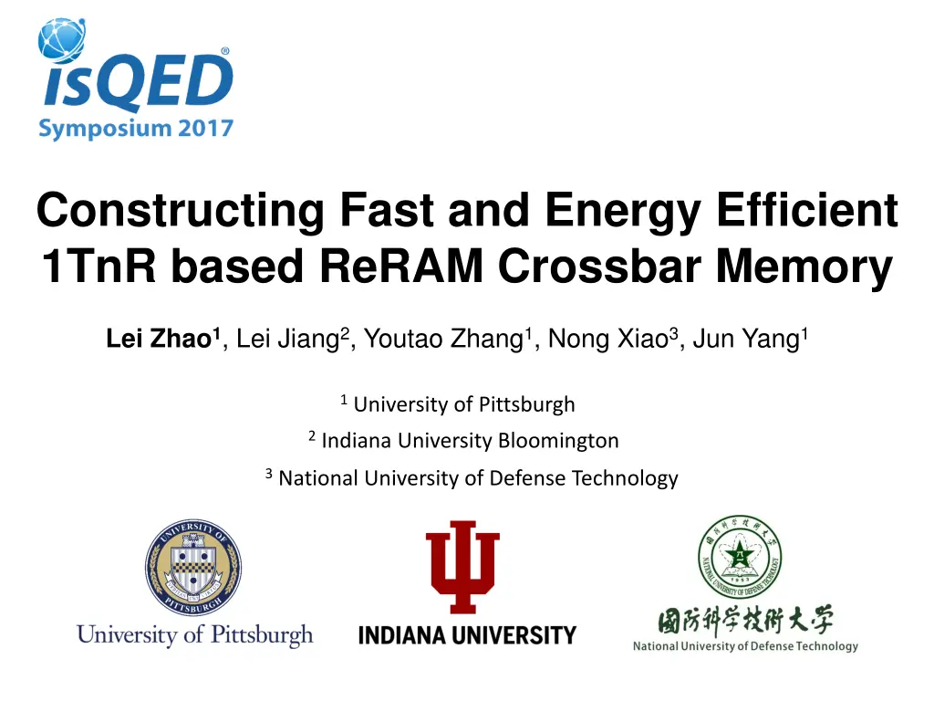 constructing fast and energy efficient 1tnr based n.w