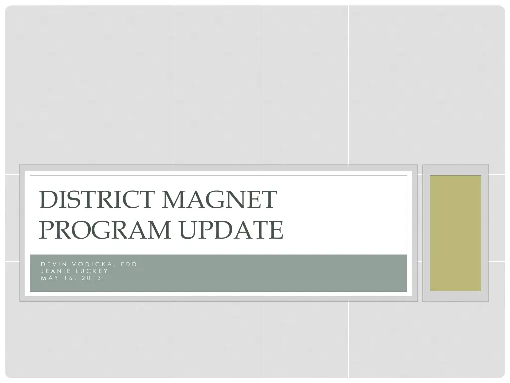district magnet program update n.w