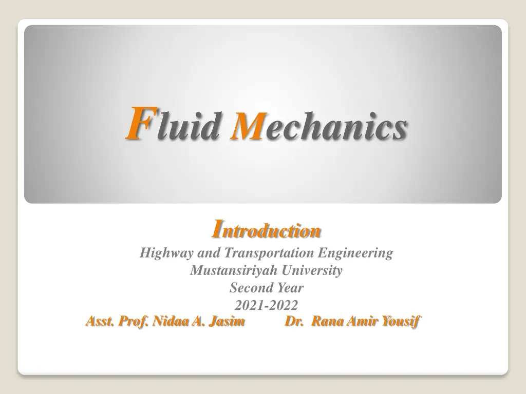 f luid mechanics n.w