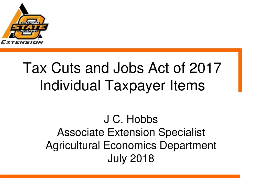 tax cuts and jobs act of 2017 individual taxpayer n.w