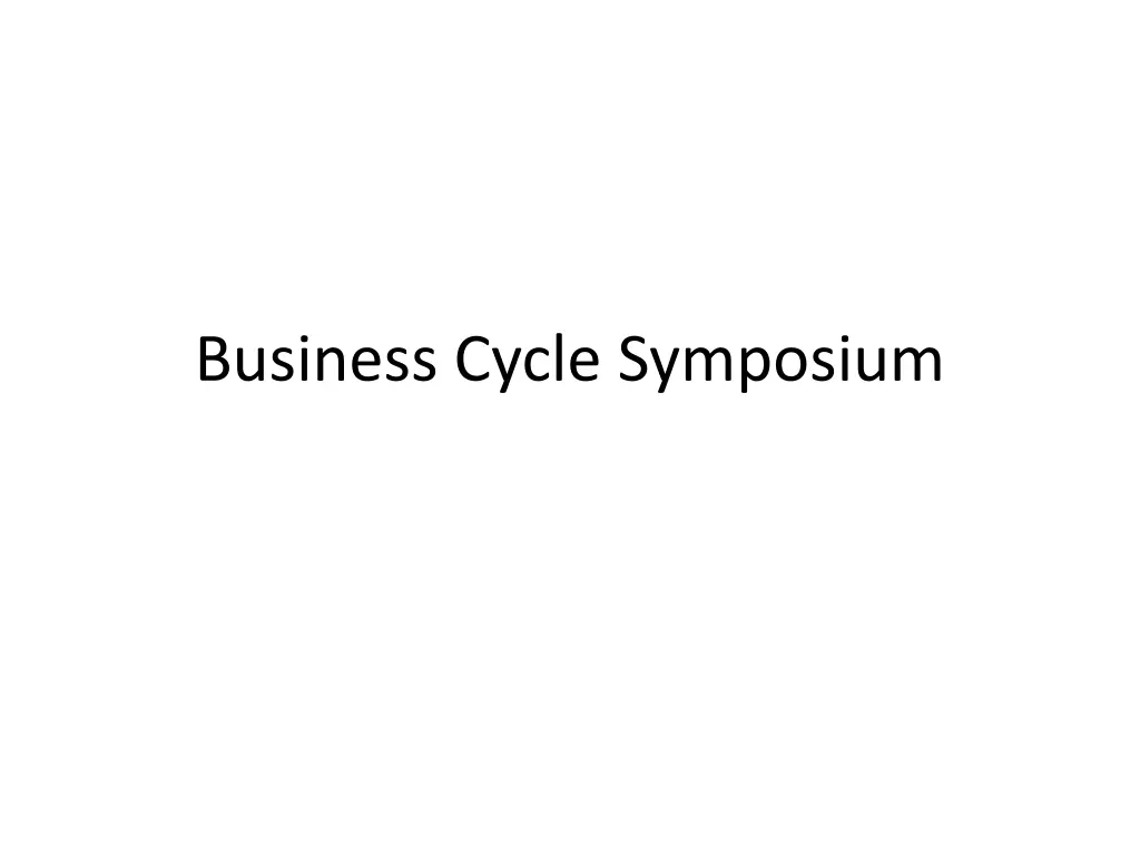 business cycle symposium n.w