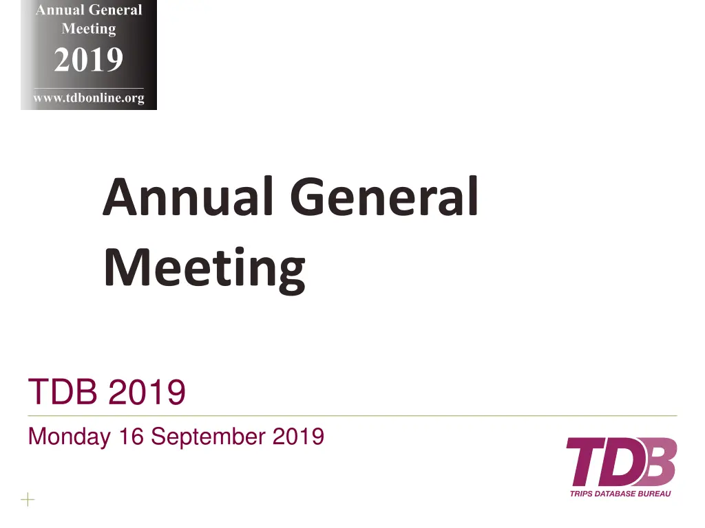 annual general meeting 2019 www tdbonline org n.w
