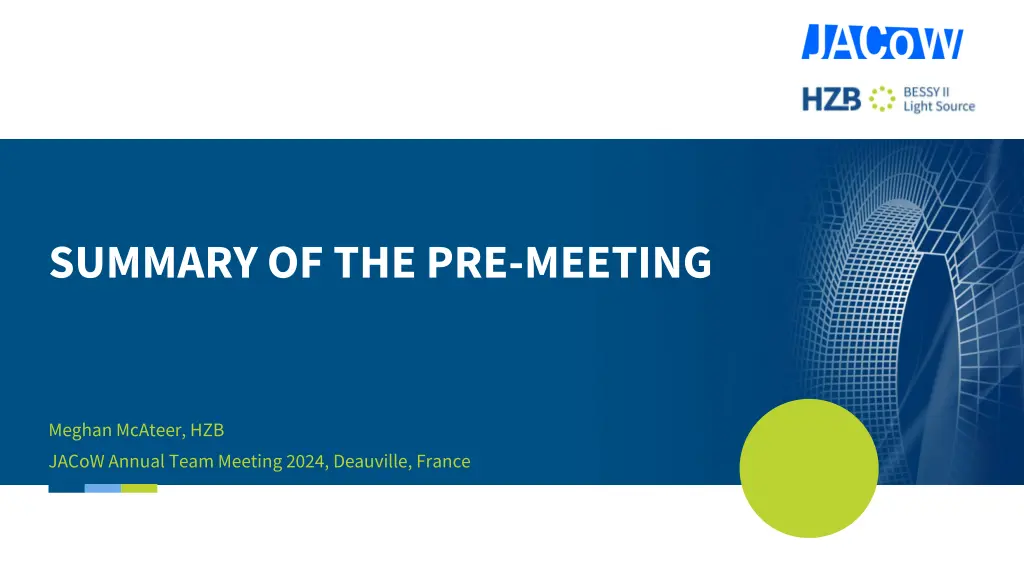 summary of the pre meeting n.w