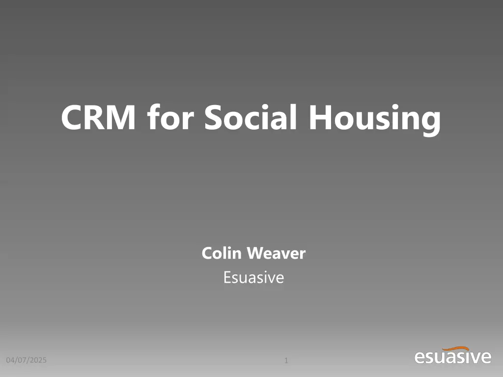 crm for social housing n.w