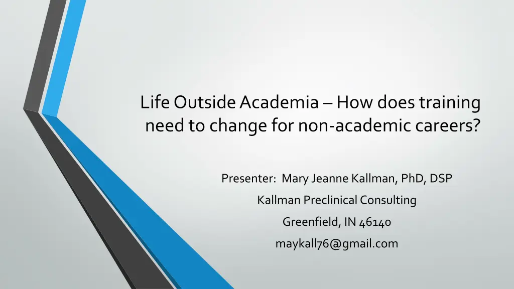 life outside academia how does training need n.w