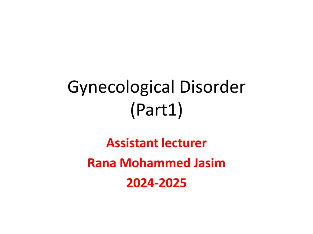 gynecological disorder part1 n.w