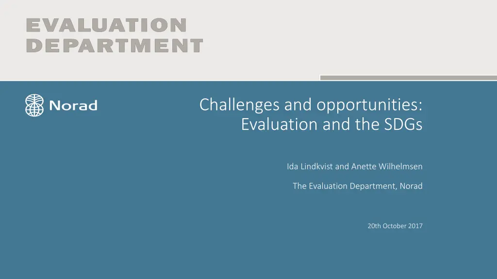 challenges and opportunities evaluation n.w