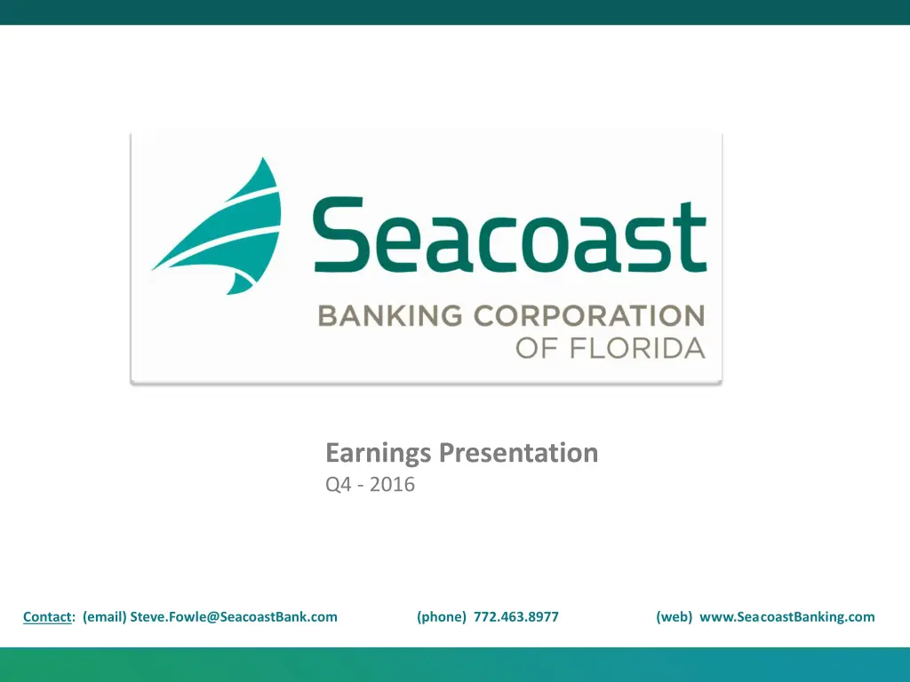 earnings presentation q4 2016 n.w
