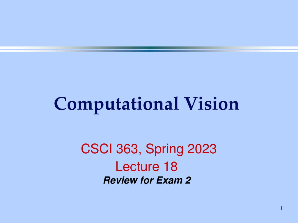 computational vision n.w