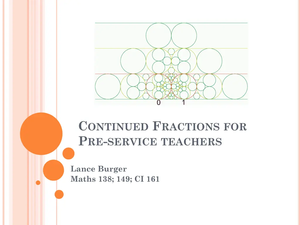 c ontinued f ractions for p re service teachers n.w