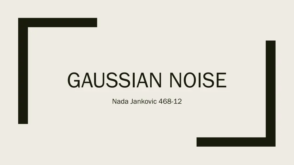 gaussian noise n.w