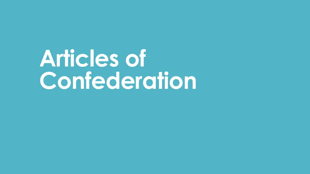articles of confederation n.w