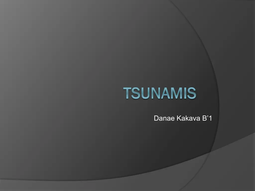tsunamis tsunamis n.w