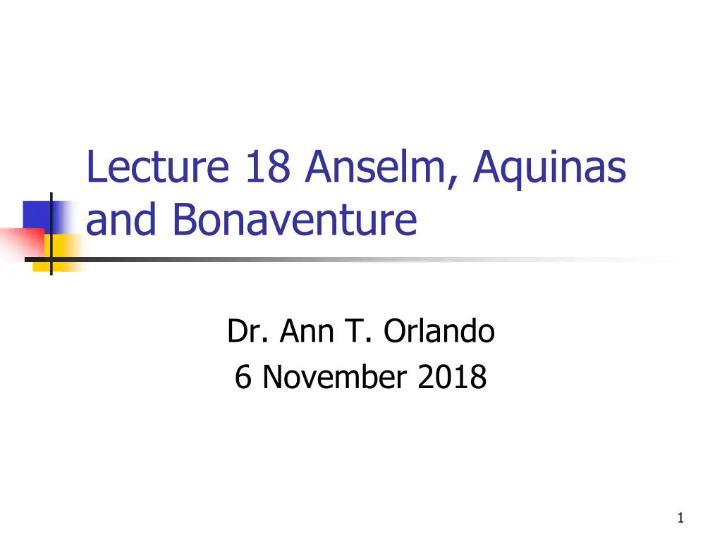 lecture 18 anselm aquinas and bonaventure n.w
