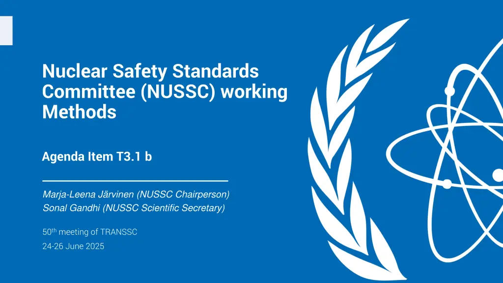 nuclear safety standards committee nussc working n.w