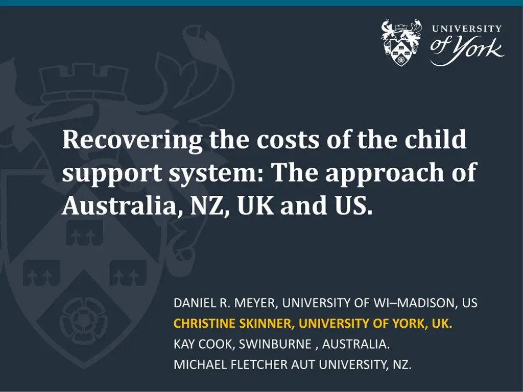 recovering the costs of the child support system n.w
