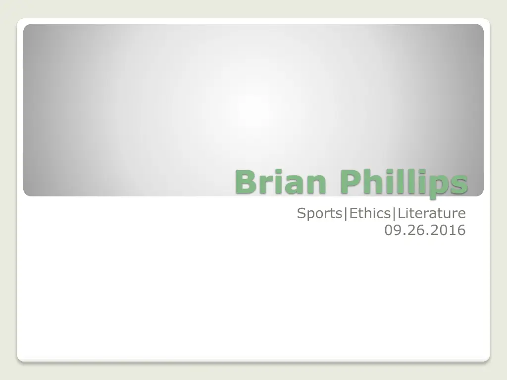 brian phillips sports ethics literature n.w